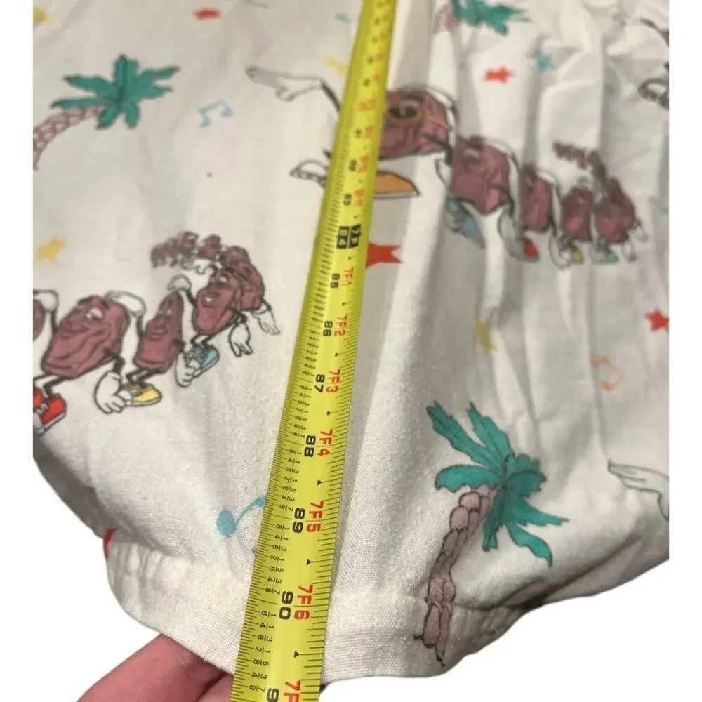 Vintage 80s California Raisins Twin Sheet Set Sears Nostalgic Refashion Kidcore